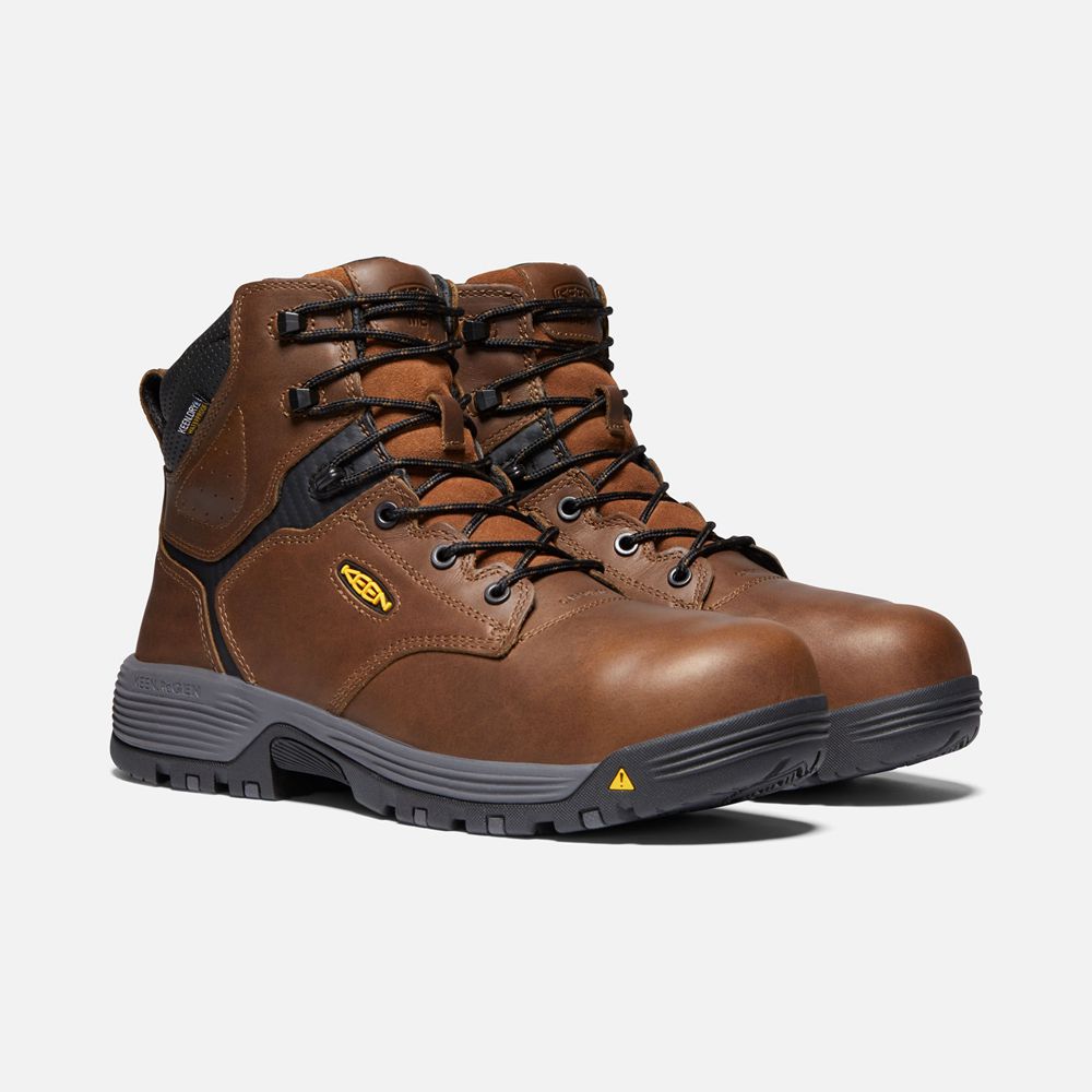 Keen Laarzen Heren Bruin - Chicago 6\" Internal Met Waterproof (Carbon-Fiber Toe) - 35901-OZIK